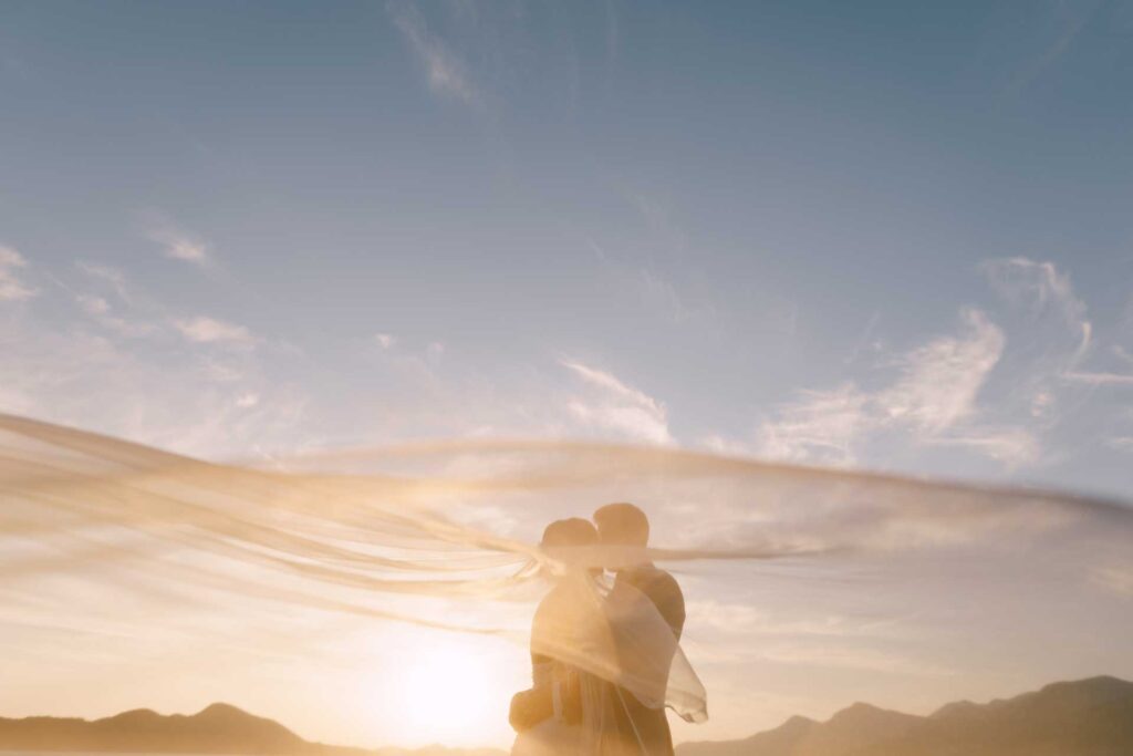 mountain backdrop wedding