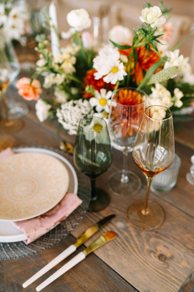 Table settings during reception