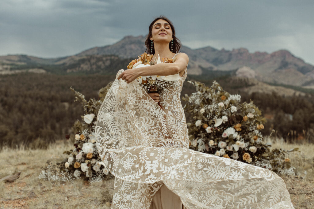 Stunning bride in her element