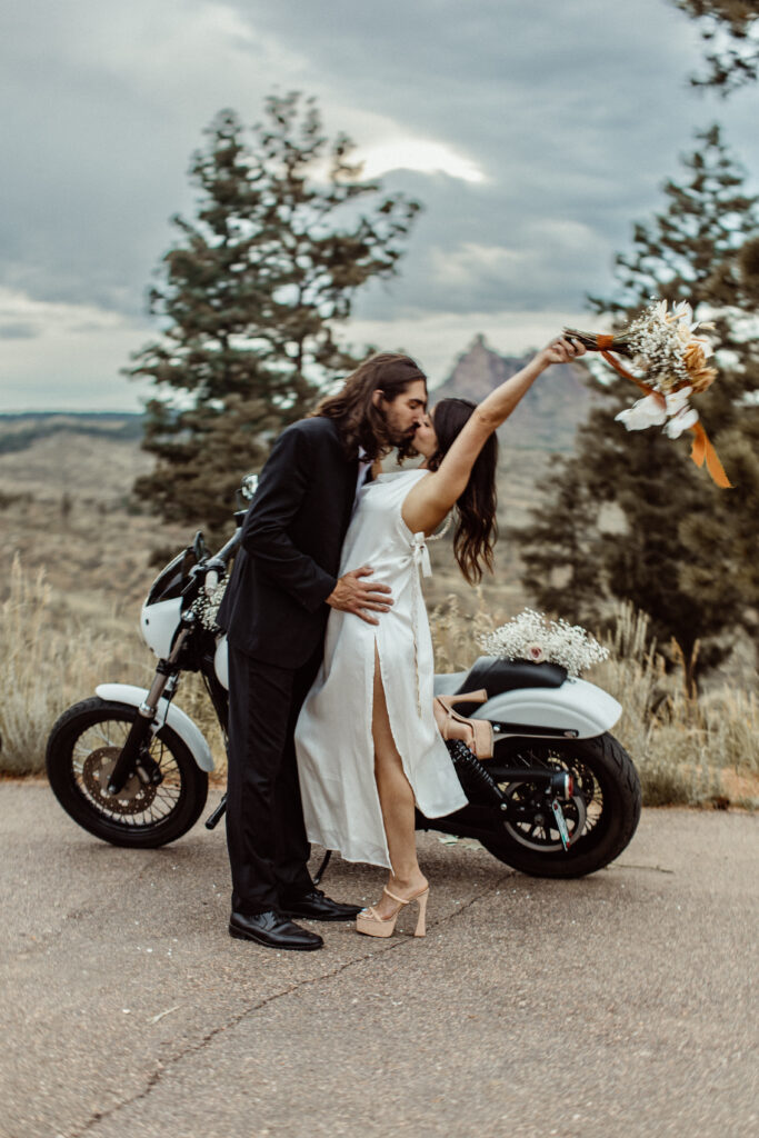 Motorcycle Couple Ties the Knot