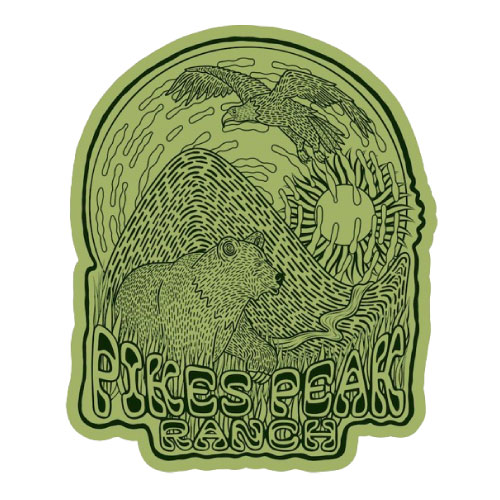 Green Sticker - Pikes Peak Ranch Merch