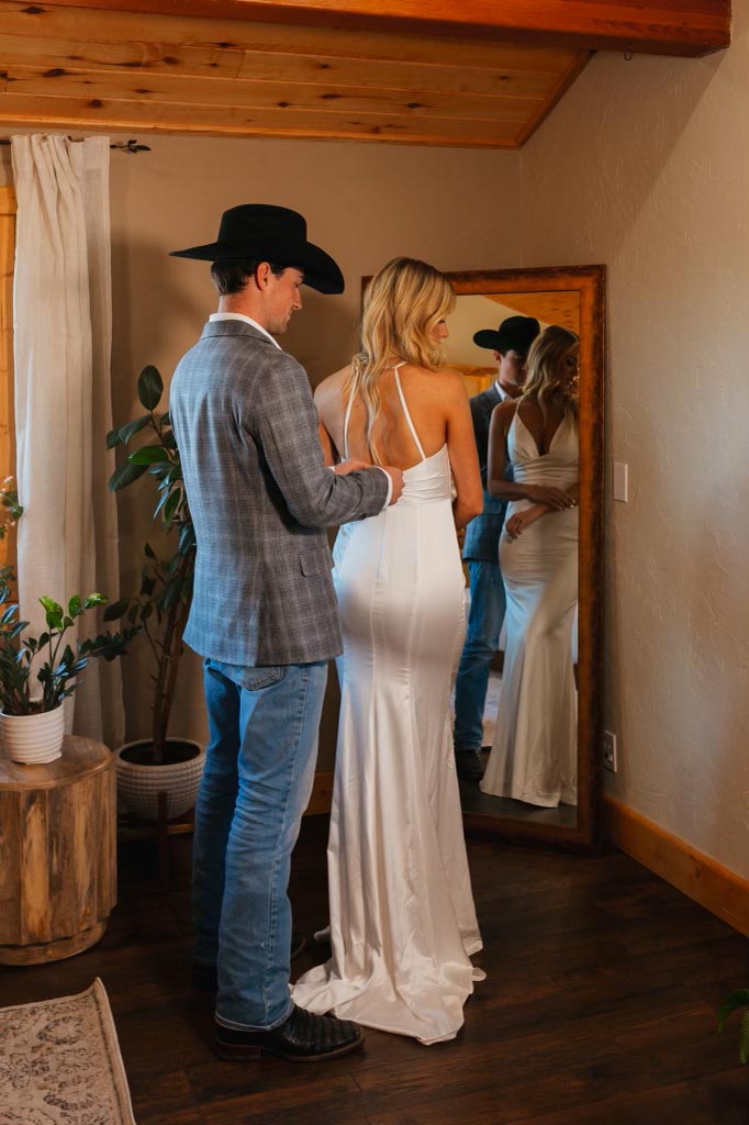 Bride and Groom in Bridal Suite