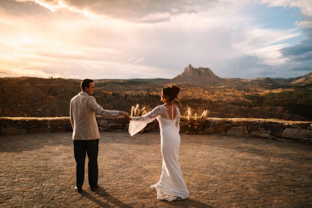 Mountain Wedding First Dance Outdoors