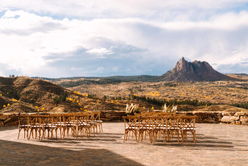 Outdoor Ceremony Overlooking Pikes Peak