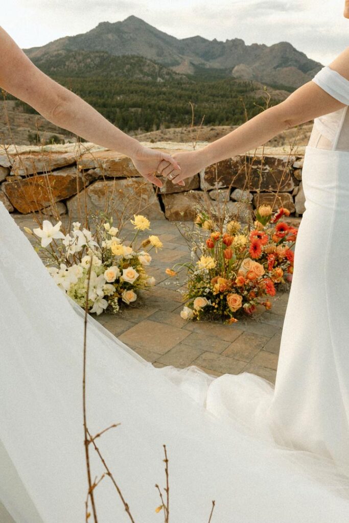 Outdoor Wedding Ceremony in Colorado Mountains