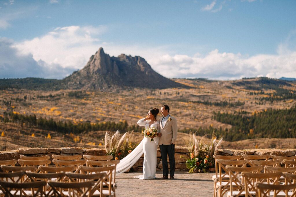 Wedding Ceremony View of Pikes Peak