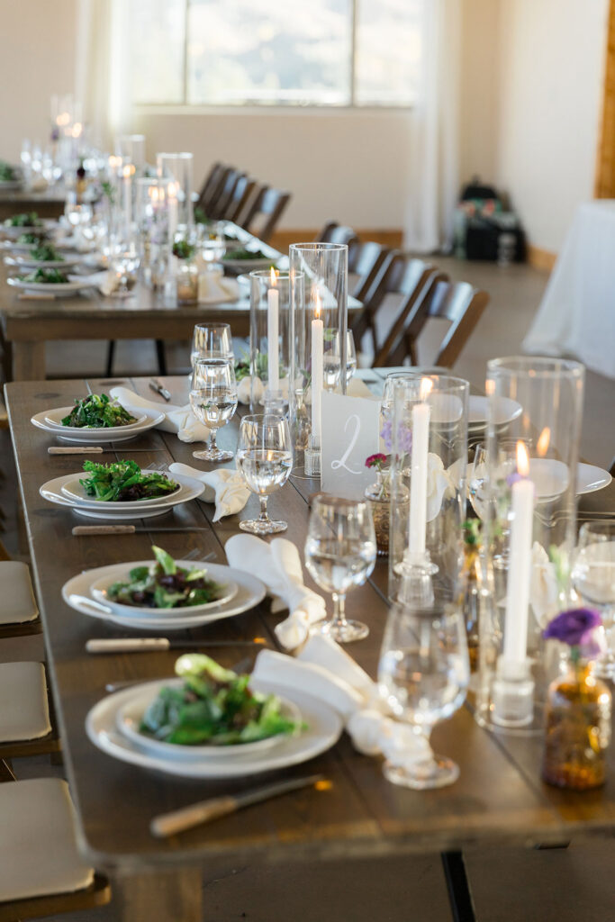 Colorado Wedding Reception with View of the Mountains