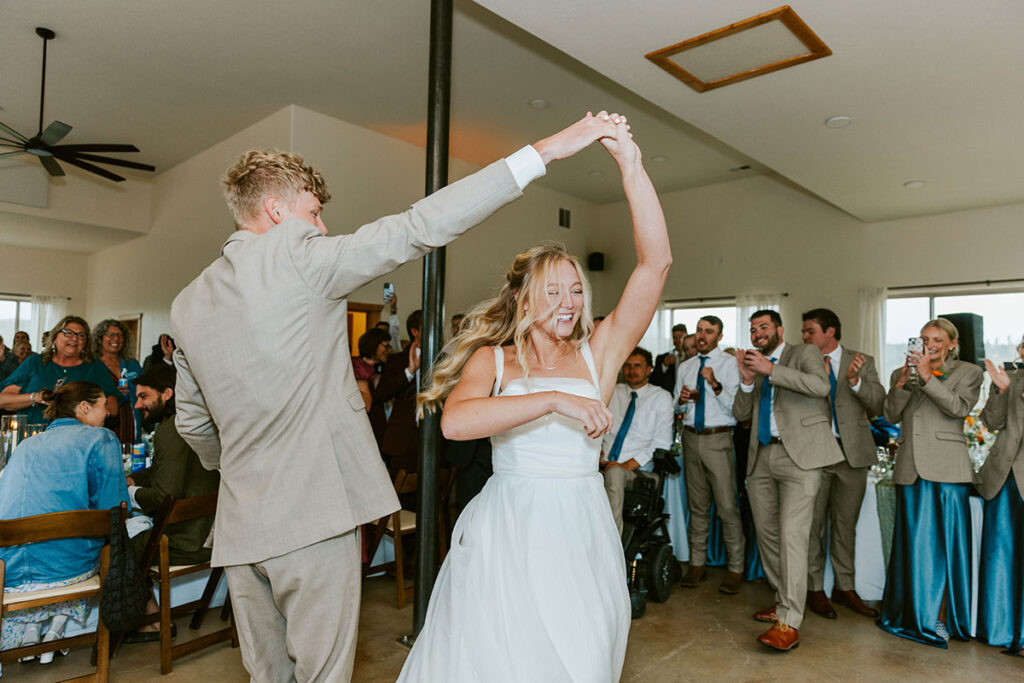 First Dance at Indoor Wedding Venue in Colorado