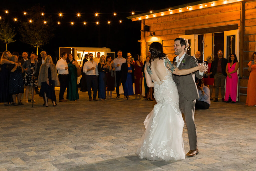 First Dance at Outdoor Wedding Venue in Colorado