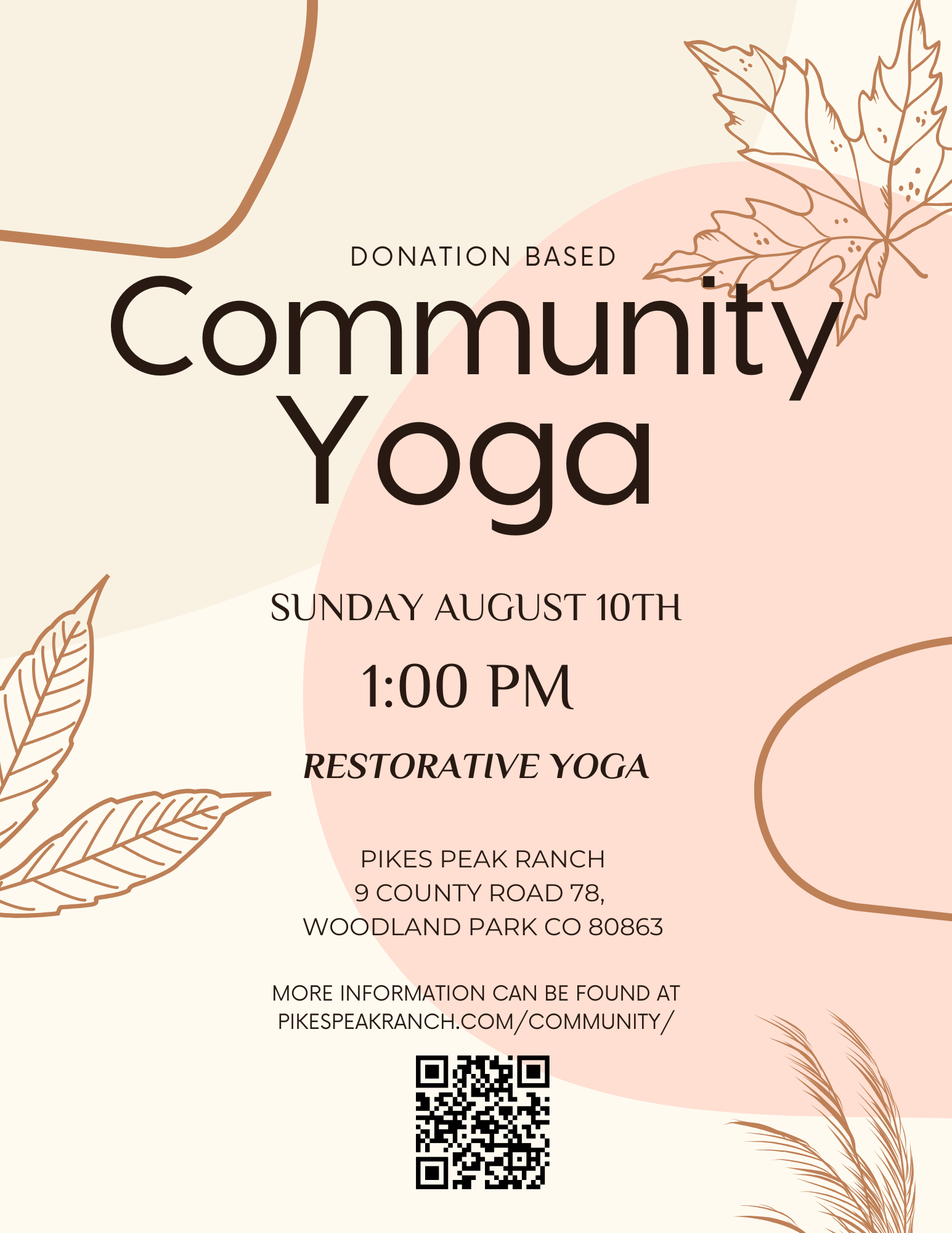 Restorative Community Yoga Flyer March 30th 100pm (4) Community Yoga Feb 23rd 2025